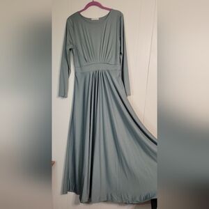 Koh KOH, Elegant Long Sleeve Green Bridesmaid Dress, WEDDING